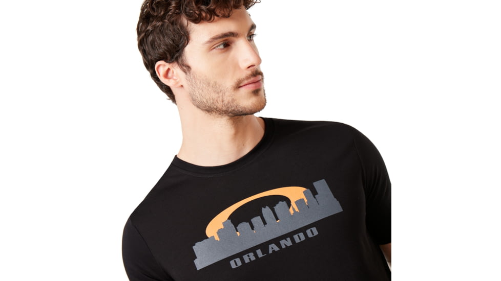 Oakley Orlando Skyline Sunset Tee - Mens, Blackout, Medium, 457793-02E-M