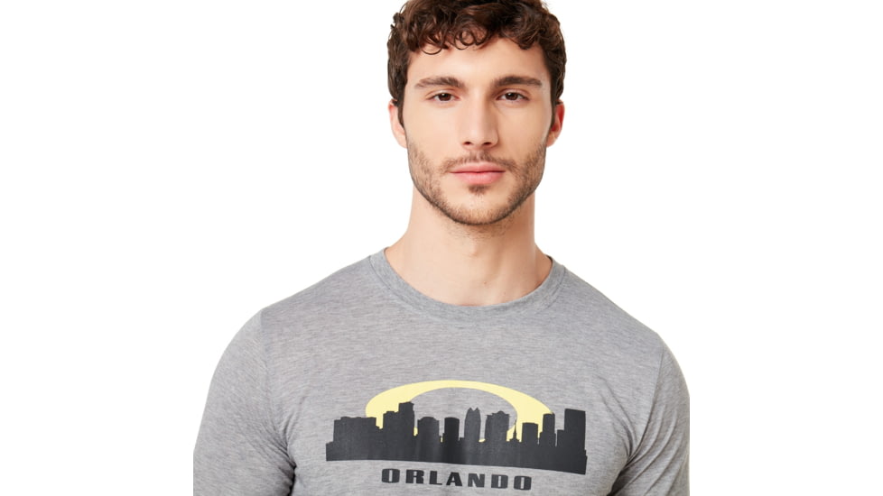 Oakley Orlando Skyline Sunset Tee - Mens, Gray Melange, Medium, 457793-2GM-M