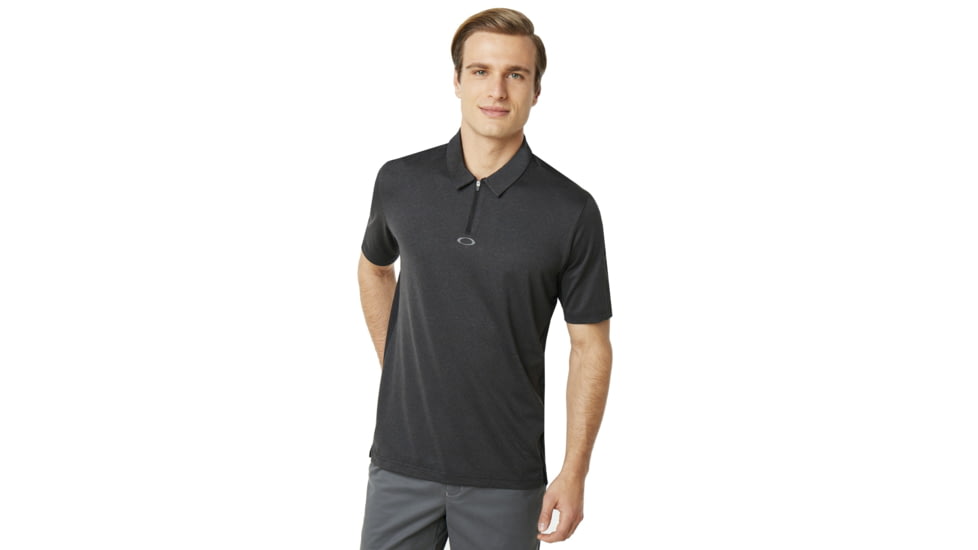Oakley SI Perf Ellipse Golf Polo Short Sleeve - Mens, Jet Black Heather, Small, 434340-01S-S