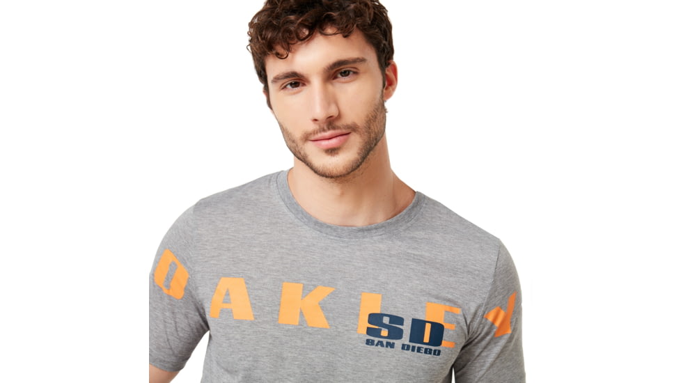 Oakley SI San Diego Oakley Tee - Mens, Gray Melange, Small, 457783-2GM-S