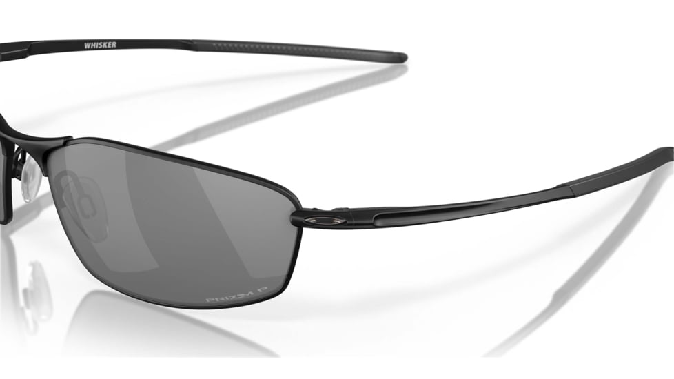 Oakley SI Whisker Sunglasses, Matte Black Frame, Prizm Black Polarized Lens, OO4141-0760