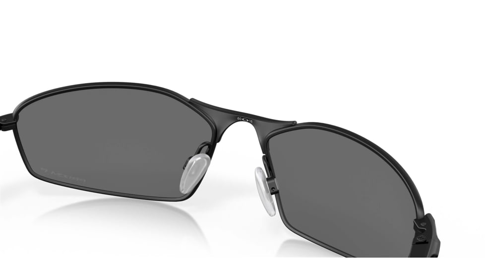 Oakley SI Whisker Sunglasses, Matte Black Frame, Prizm Black Polarized Lens, OO4141-0760