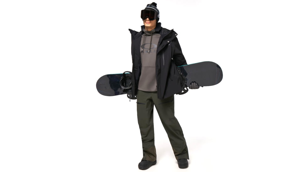 Oakley Sierra DWR Fleece Hoody 2.0 - Mens, Blackout/New Dark Brush, Small, FOA402382-9EF-S