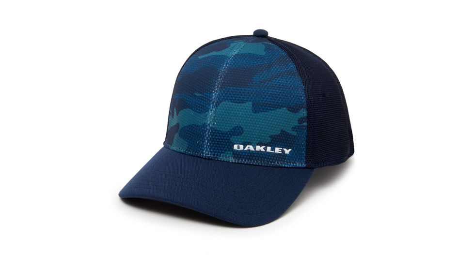 Oakley Silicone Bark Trucker Print 2.0 - Mens, Fathom, Large/Extra Large, 911722-6AC-L/XL