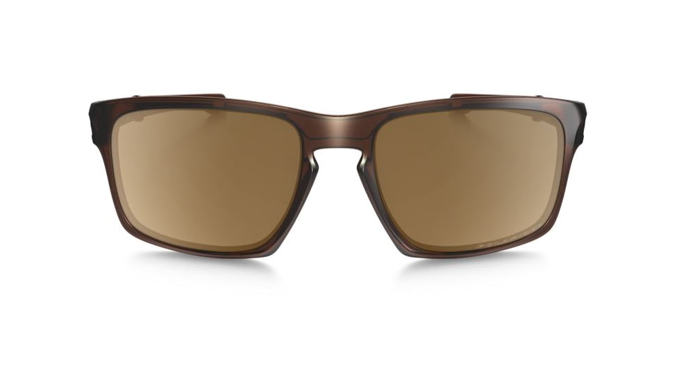 Oakley Silver Foldable Sunglasses Matte Dark Amber Frame, Tungsten Iridium Polarized Lens-OO9246-05