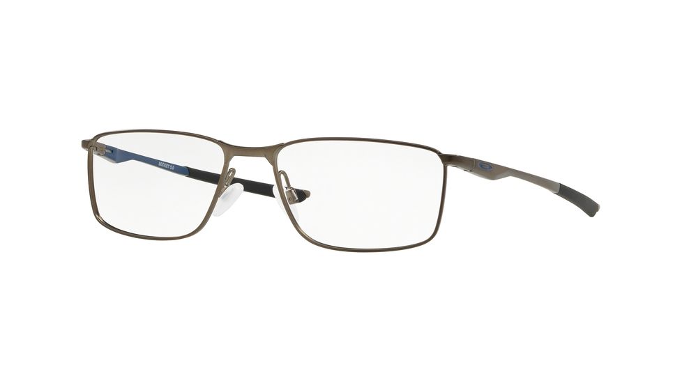 Oakley Socket 5.0 OX3217 Bifocal Prescription Eyeglasses, 55mm, Satin Pewter/Poisedon Blue, OX3217-321708-55-BI