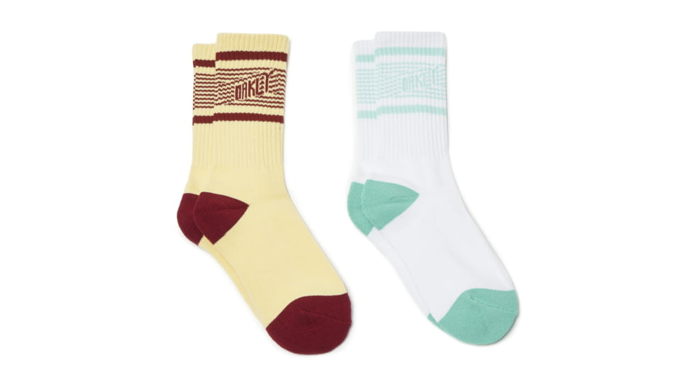 Oakley Socks Striped Oakley, 2 X Pack - Mens, White, Medium 93304-100-M