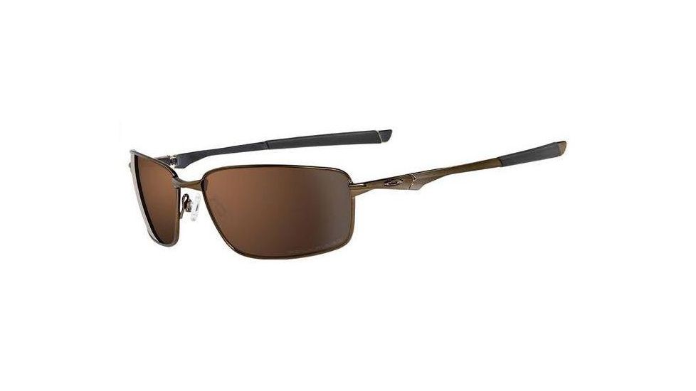 Oakley Splinter Brown Chrome / Polished Black Frame w/ VR28 Black Iridium Polarized Lenses Sunglasses 12-979