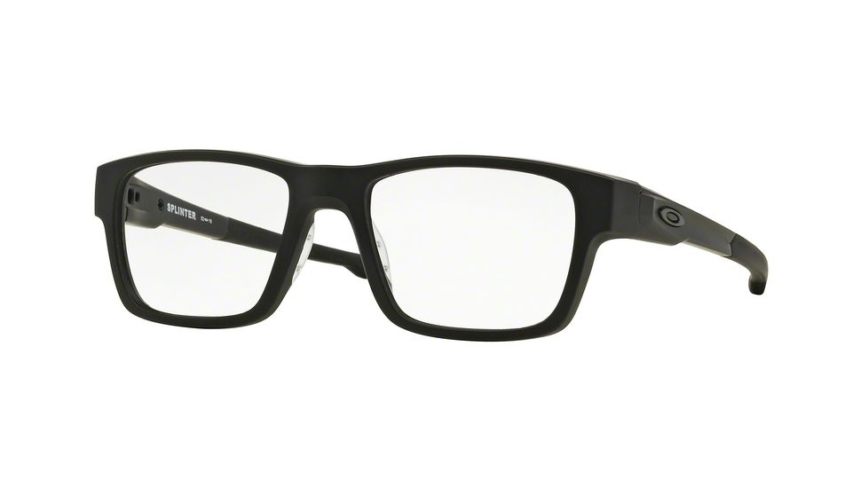 Oakley SPLINTER OX8077 Single Vision Prescription Eyeglasses 807701-52 - Satin Black Frame