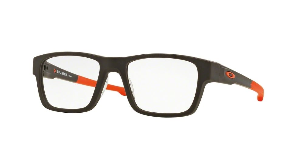 Oakley SPLINTER OX8077 Single Vision Prescription Eyeglasses 807705-52 - Satin Flint Frame