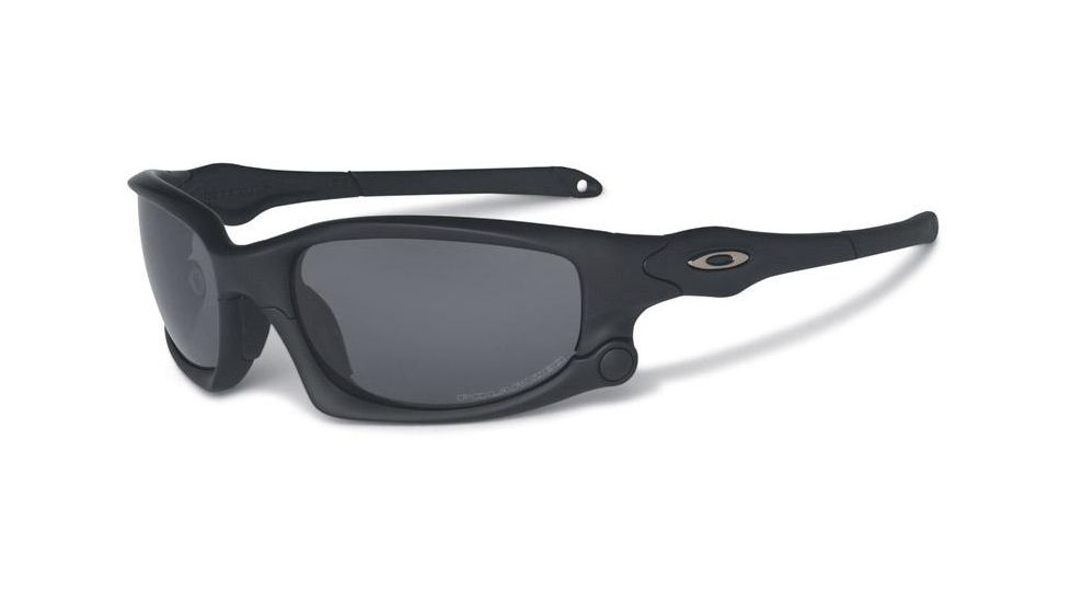 Oakley Split Jacket Array Sunglasses, Matte Black Frame, Polarized Grey and VR28 Lenses OO9099-15