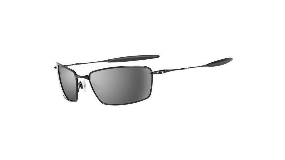 Oakley Square Whisker Polished Black Frame w/ Black Iridium Polarized Lenses Sunglasses 12-971