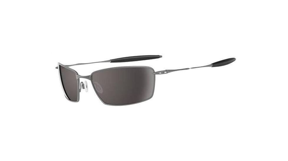 Oakley Square Whisker Polished Chrome Frame w/ Warm Grey Lenses Sunglasses 05-768