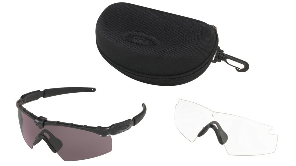 Oakley SI Standard Issue Ballistic M-Frame 2.0 Strike 2 Lens Array Safety Glasses, Matte Black w/Prizm GREY,CLR, OO9213-0632
