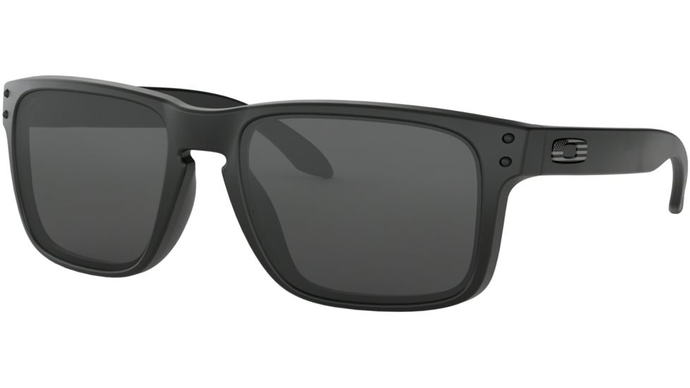 Oakley SI Standard Issue Holbrook Tonal Flag Collection Sunglasses, Matte Black w/Grey, OO9102-E555