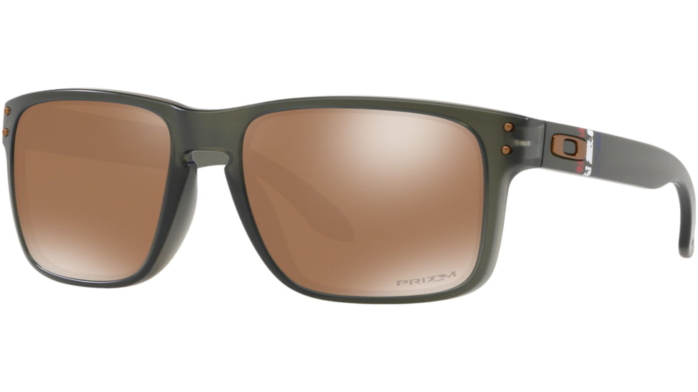 Oakley Standard Issue Holbrook Uncle Sam Sunglasses, Matte Olive Ink/PrizmTungsten, OO9102-G655