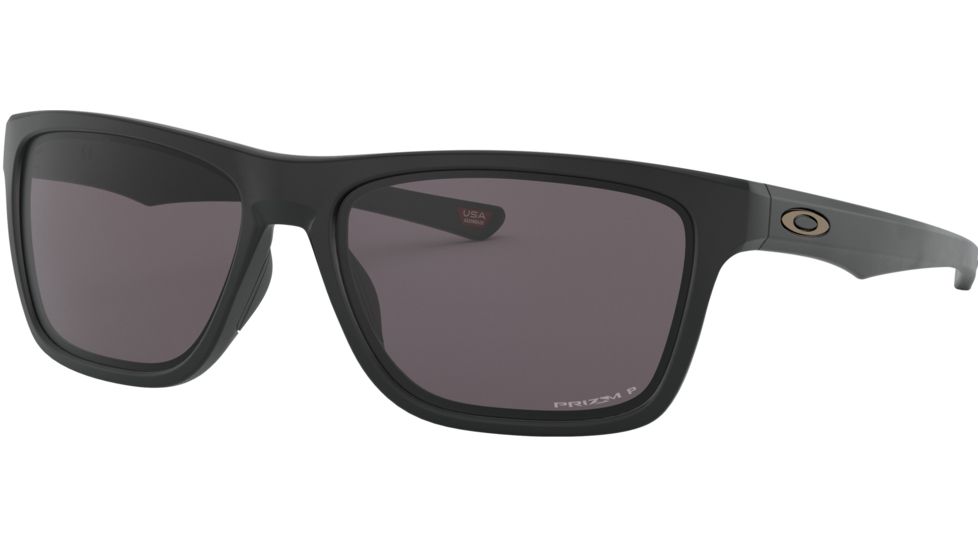 Oakley Standard Issue Holston Sunglasses, Matte Black w/Prizm Grey Polarized, OO9334-1858