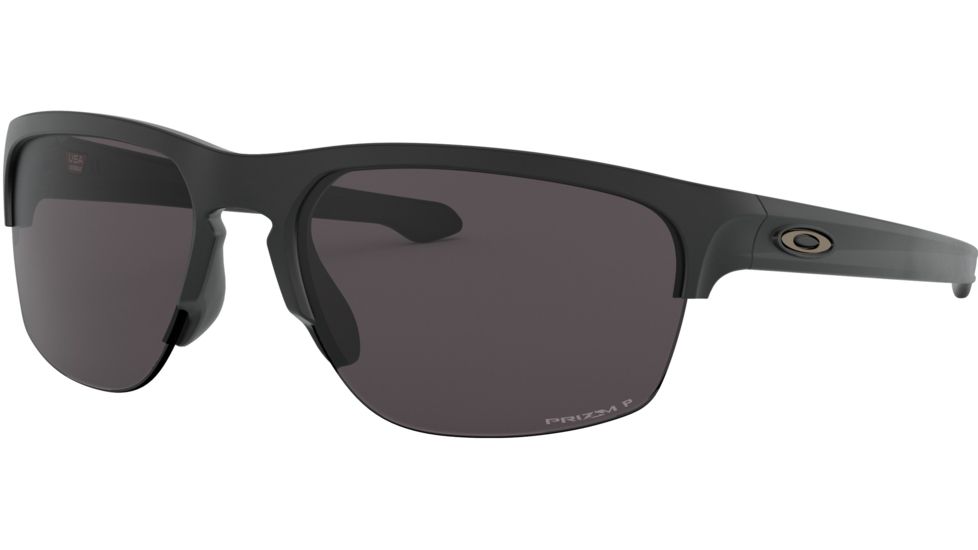 Oakley Standard Issue Sliver Edge Sunglasses, Matte Black w/Prizm Grey Polarized, OO9413-0865