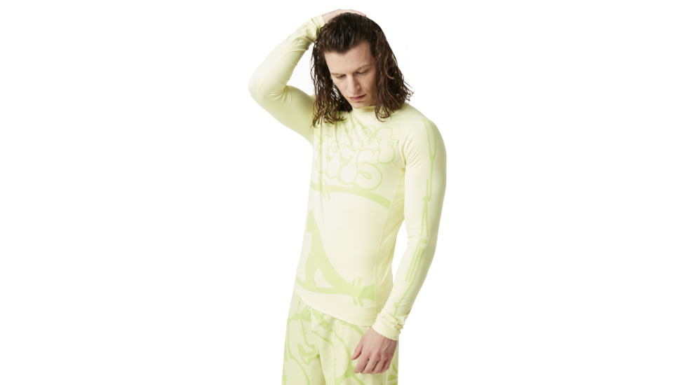 Oakley Staple 1975 Long Sleeve Rashguard - Mens, Pale Lime Yellow, Large, 482600-51A-L