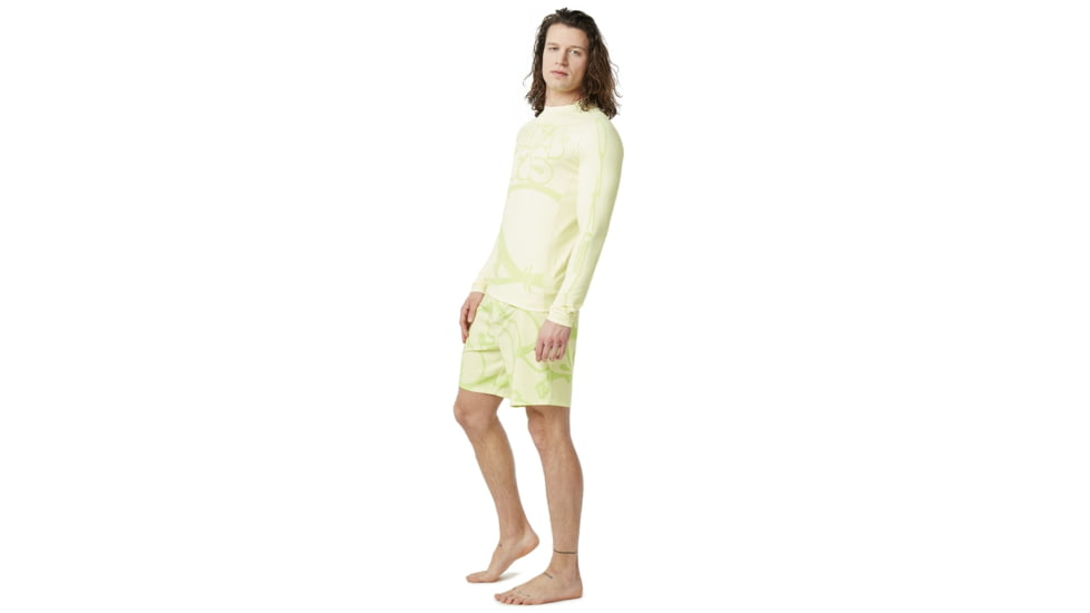 Oakley Staple 1975 Long Sleeve Rashguard - Mens, Pale Lime Yellow, Large, 482600-51A-L