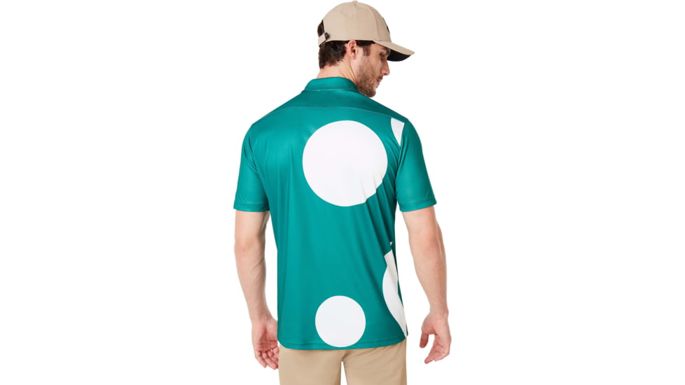 Oakley Staple Short Sleeve Polo Shirt - Mens, Staple Bubble Green, 2XL, FOA400551-9BG-XXL
