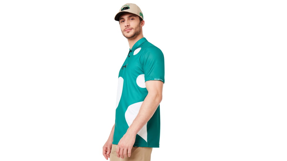 Oakley Staple Short Sleeve Polo Shirt - Mens, Staple Bubble Green, 2XL, FOA400551-9BG-XXL