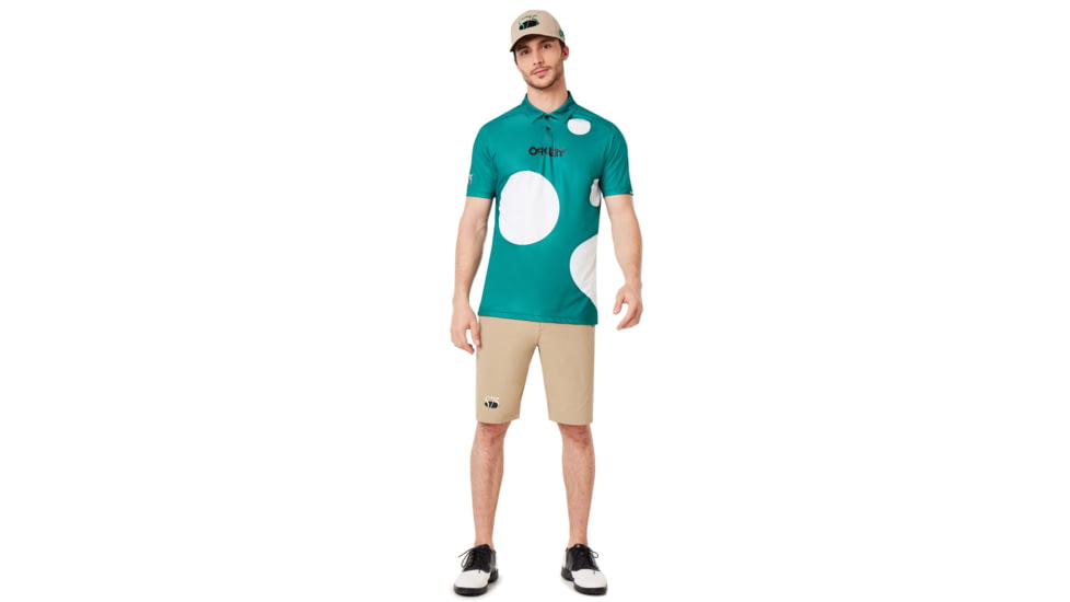 Oakley Staple Short Sleeve Polo Shirt - Mens, Staple Bubble Green, 2XL, FOA400551-9BG-XXL