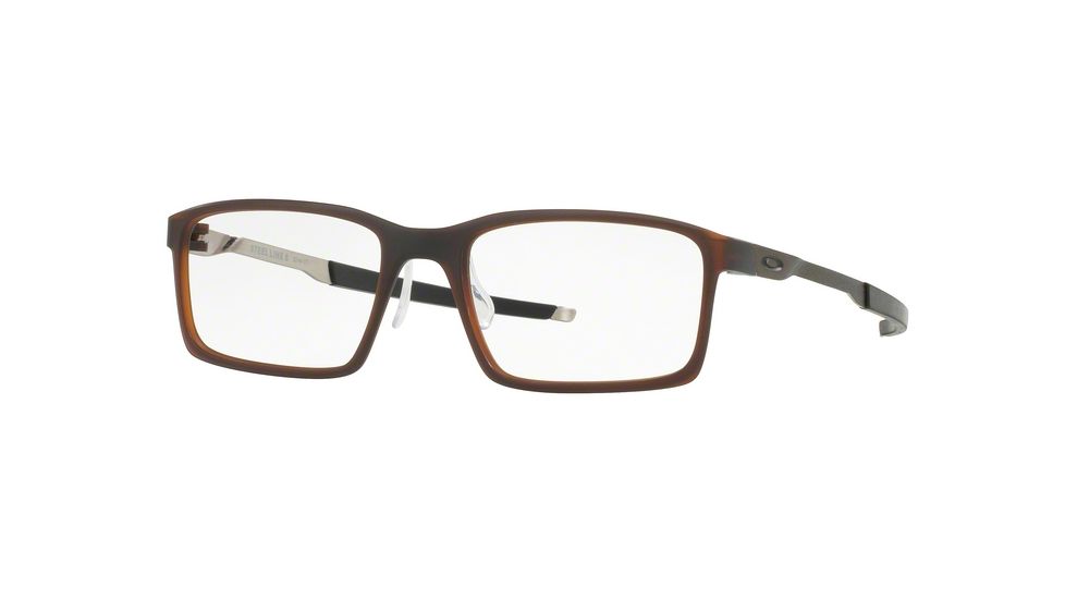 Oakley STEEL LINE S OX8097 Single Vision Prescription Eyeglasses 809704-52 - Matte Dark Amber Frame