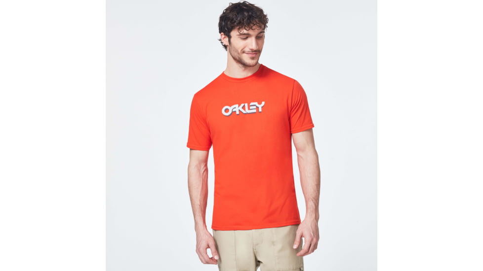 Oakley Stone B1B Logo Short Sleeve Tee - Mens, Energetic Orange, Extra Small, FOA400040-7EN-XS