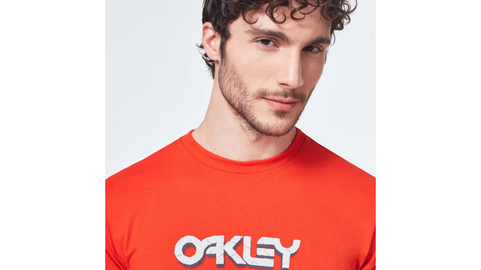 Oakley Stone B1B Logo Short Sleeve Tee - Mens, Energetic Orange, Extra Small, FOA400040-7EN-XS