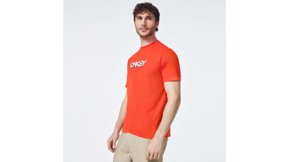 Oakley Stone B1B Logo Short Sleeve Tee - Mens, Energetic Orange, Extra Small, FOA400040-7EN-XS