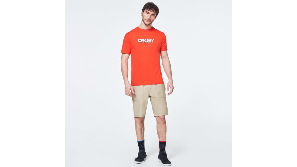 Oakley Stone B1B Logo Short Sleeve Tee - Mens, Energetic Orange, Extra Small, FOA400040-7EN-XS