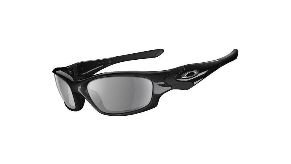 Oakley Straight Jacket Polished Black Frame w/ Light Grey Polarized Lenses Sunglasses 12-935J