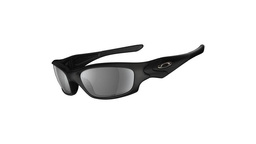 Oakley Straight Jacket Sunglasses, Asian Fit, Matte Blk Frm, Grey Lens, Polar 24-124