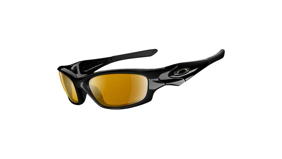Oakley Straight Jacket Sunglasses, Bronze Polarized Lens, Polished Black Frame 26-238