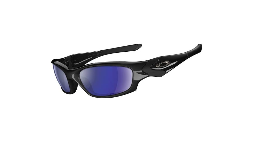 Oakley Straight Jacket Polished Black Frame w/ DeepBluePolarized Lenses Sunglasses 24-019