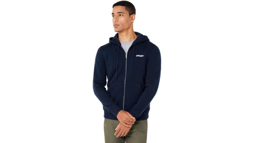 Oakley Street Logo Full Zip Fleece - Mens, Fathom, Extra Large, 472417-6AC-XL