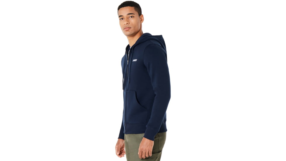 Oakley Street Logo Full Zip Fleece - Mens, Fathom, Extra Large, 472417-6AC-XL