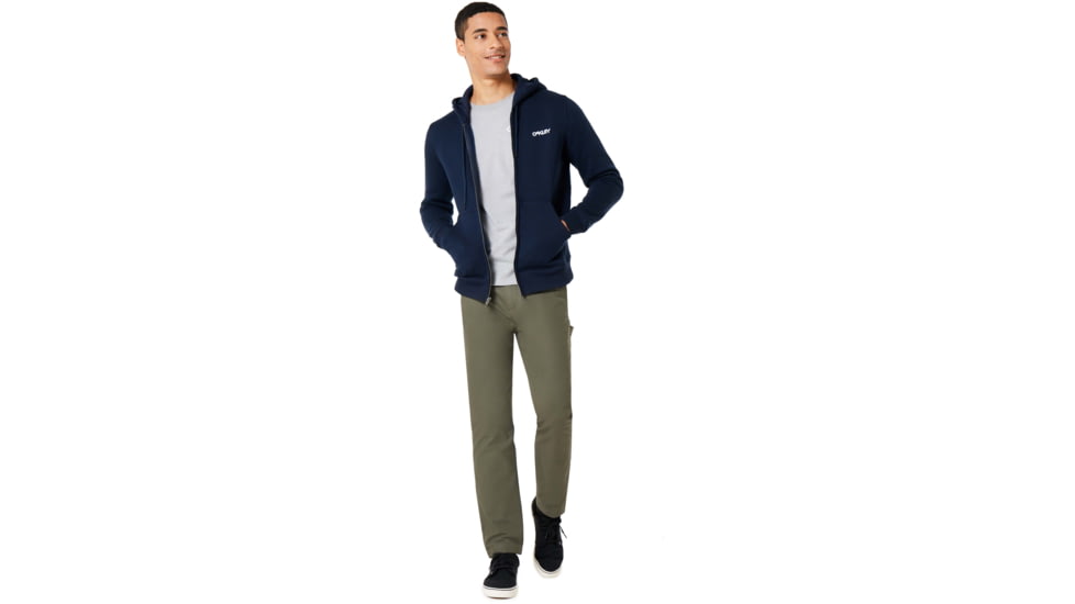 Oakley Street Logo Full Zip Fleece - Mens, Fathom, Extra Large, 472417-6AC-XL