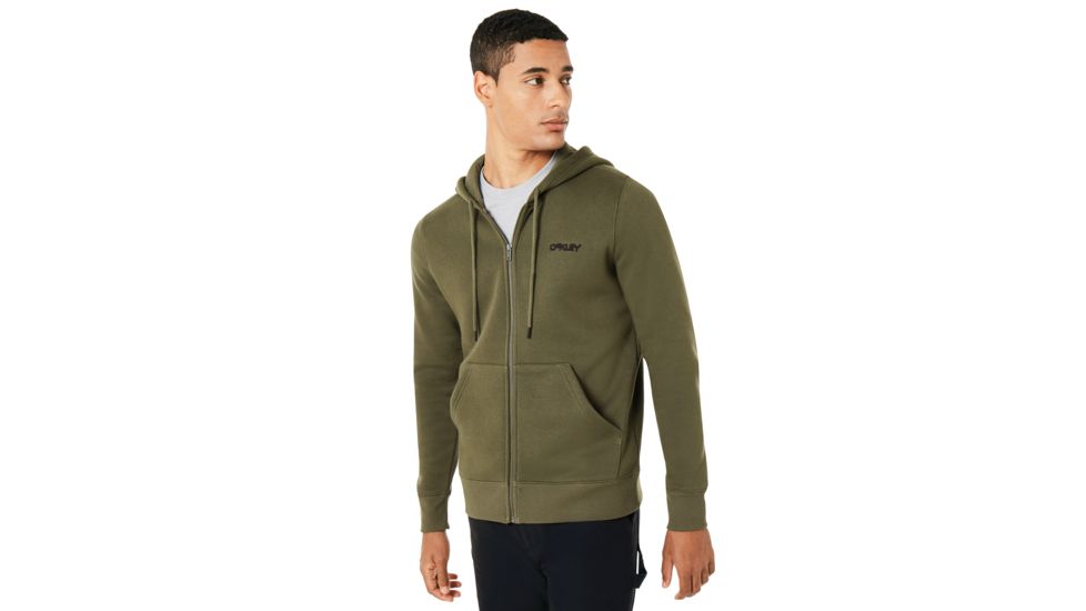 Oakley Street Logo Fz Fleece - Mens, Dark Brush, Extra Large, 472417-86V-XL