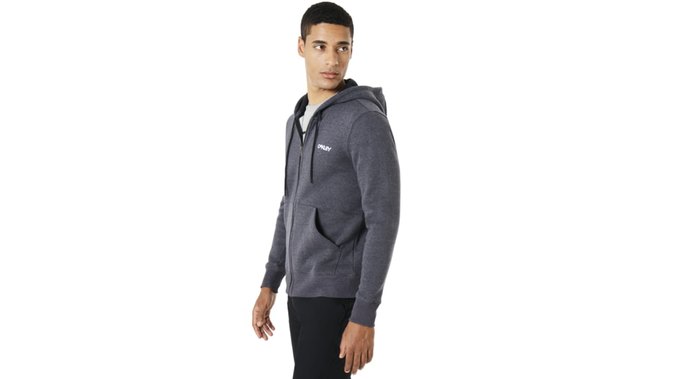Oakley Street Logo Fz Fleece - Mens, Jet Black Heather, Extra Large, 472417-01S-XL