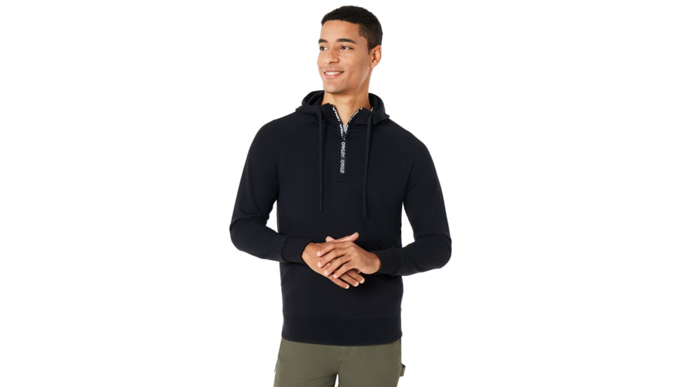 Oakley Street Logo Half Zip Fleece - Mens, Blackout, 2XL, 472418-02E-XXL