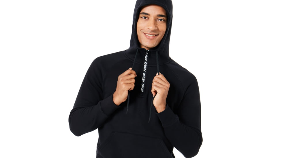Oakley Street Logo Half Zip Fleece - Mens, Blackout, 2XL, 472418-02E-XXL