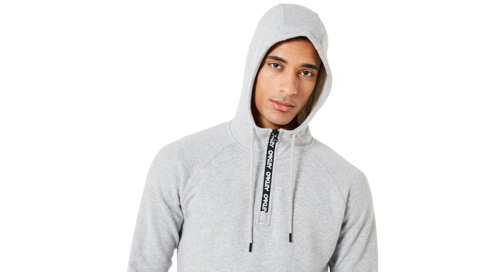 Oakley Street Logo Half Zip Fleece - Mens, Granite Heather, Extra Large, 472418-24L-XL
