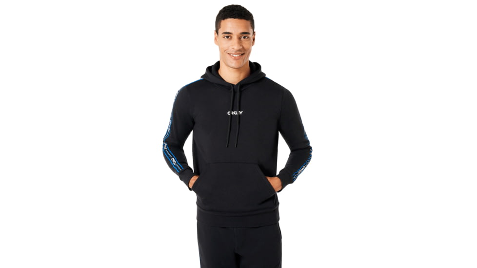 Oakley Street Logo Tape Hooded Fleece - Mens, Blackout, Medium, 472421-02E-M
