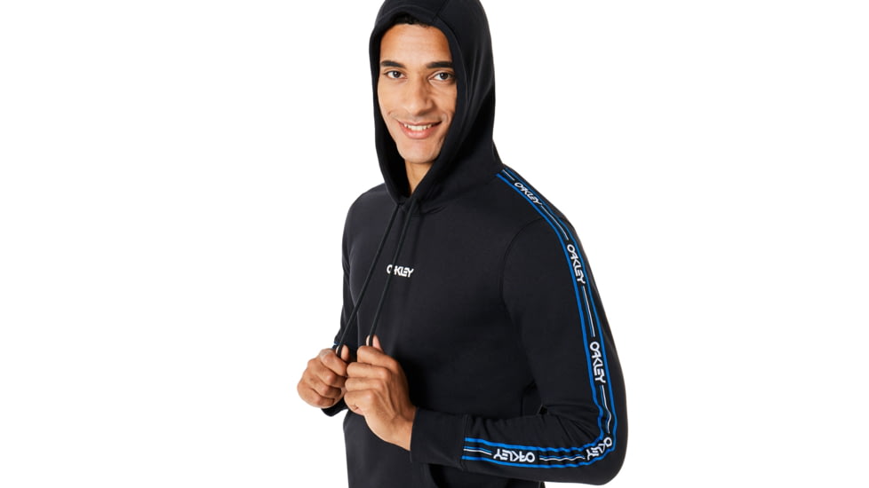 Oakley Street Logo Tape Hooded Fleece - Mens, Blackout, Medium, 472421-02E-M