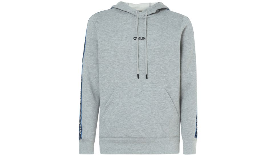 Oakley Street Logo Tape Hooded Fleece - Mens, Granite Heather, Small, 472421-24L-S