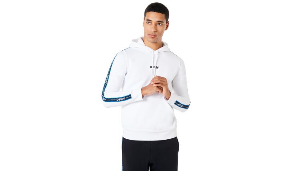 Oakley Street Logo Tape Hooded Fleece - Mens, White, Medium, 472421-100-M