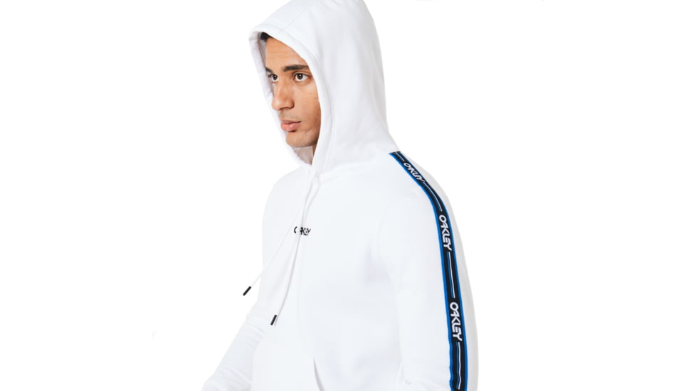 Oakley Street Logo Tape Hooded Fleece - Mens, White, Medium, 472421-100-M