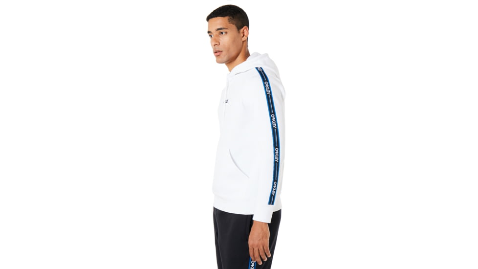 Oakley Street Logo Tape Hooded Fleece - Mens, White, Medium, 472421-100-M